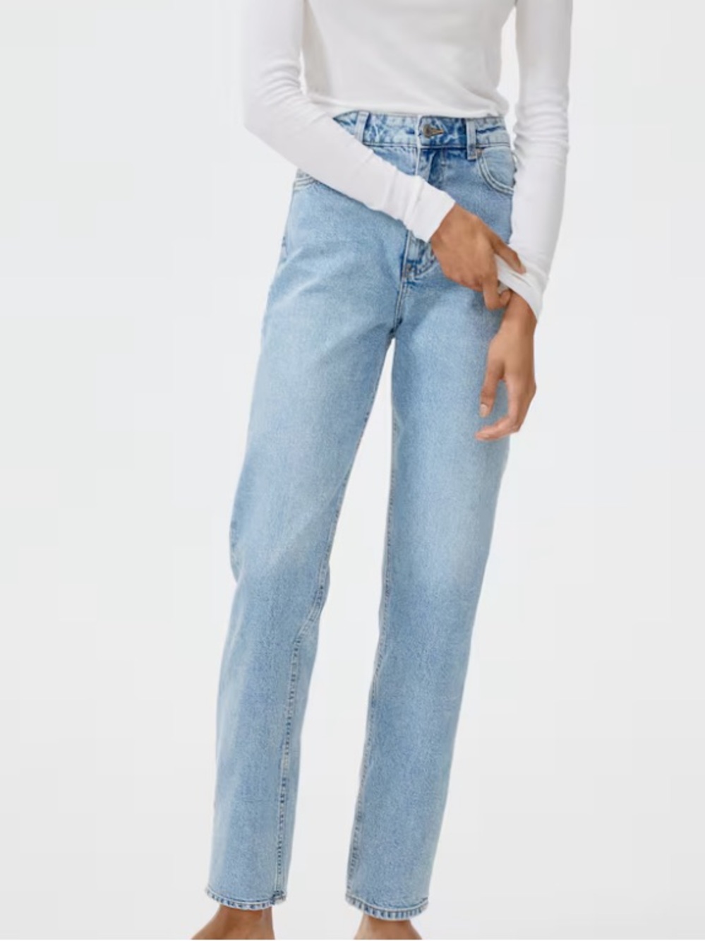 Classic High-Rise Light Rigid Tapered Jeans - NWT, size 10